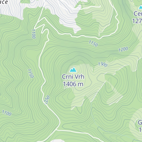 Map of Crni vrh