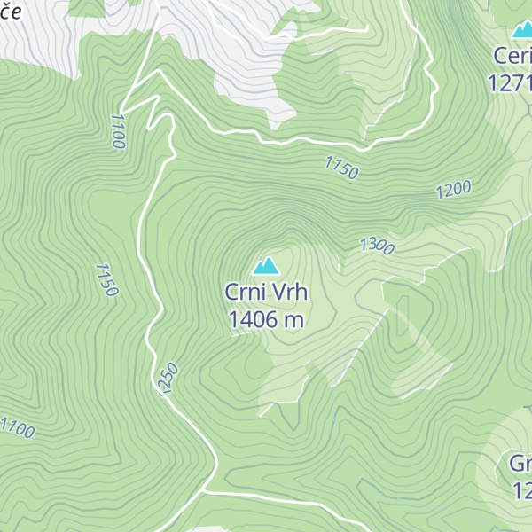 Map of Crni Vrh