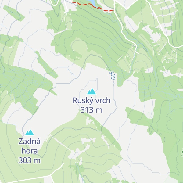 Map of Ruský vrch