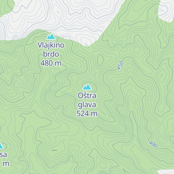 Map of Oštra glava