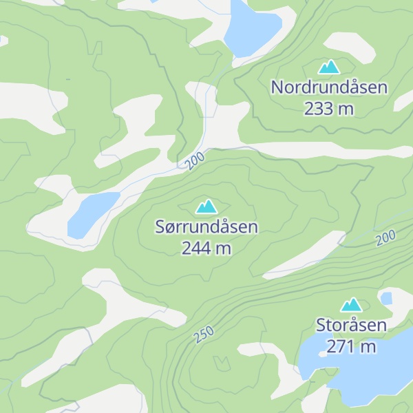 Map of Sørrundåsen