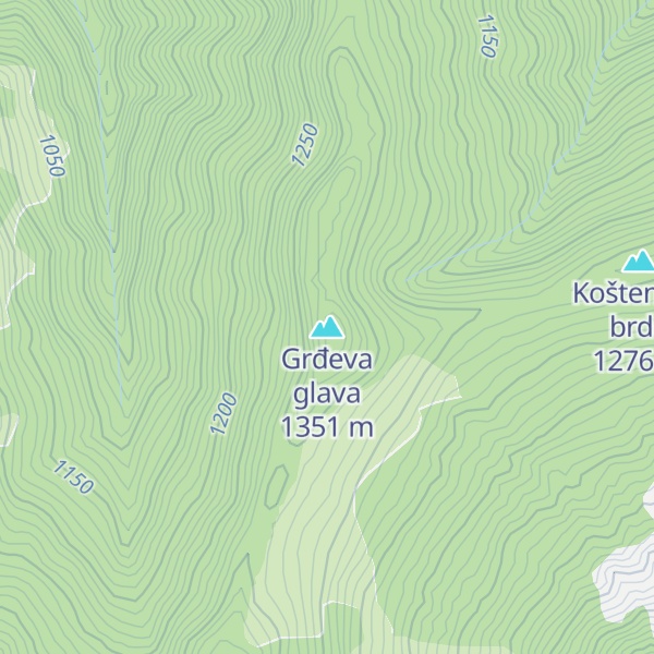 Map of Grđeva glava