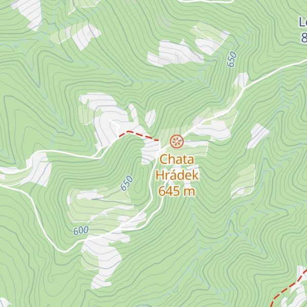 Map of Chata Hrádek
