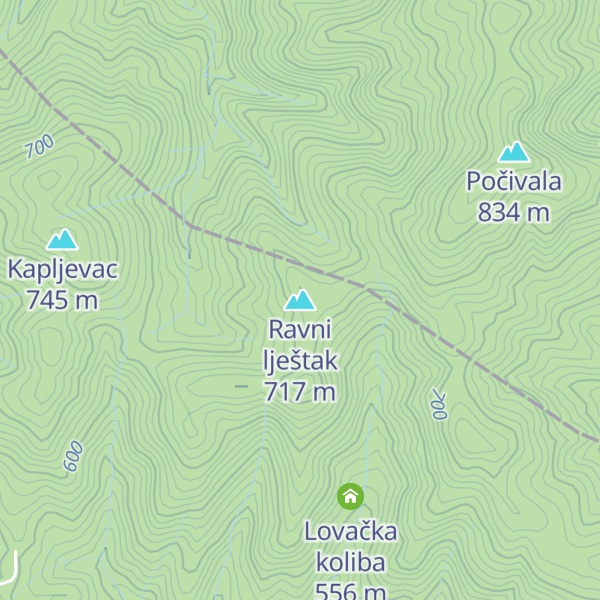 Map of Ravni lještak