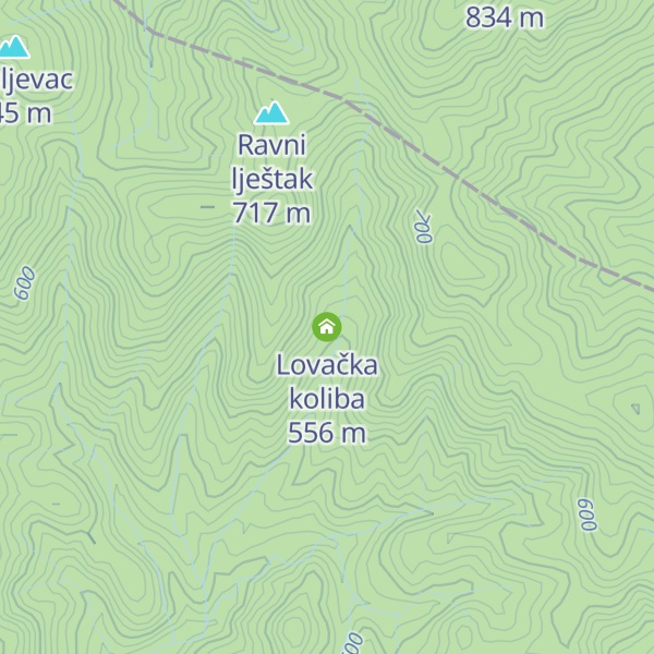 Map of Lovačka koliba