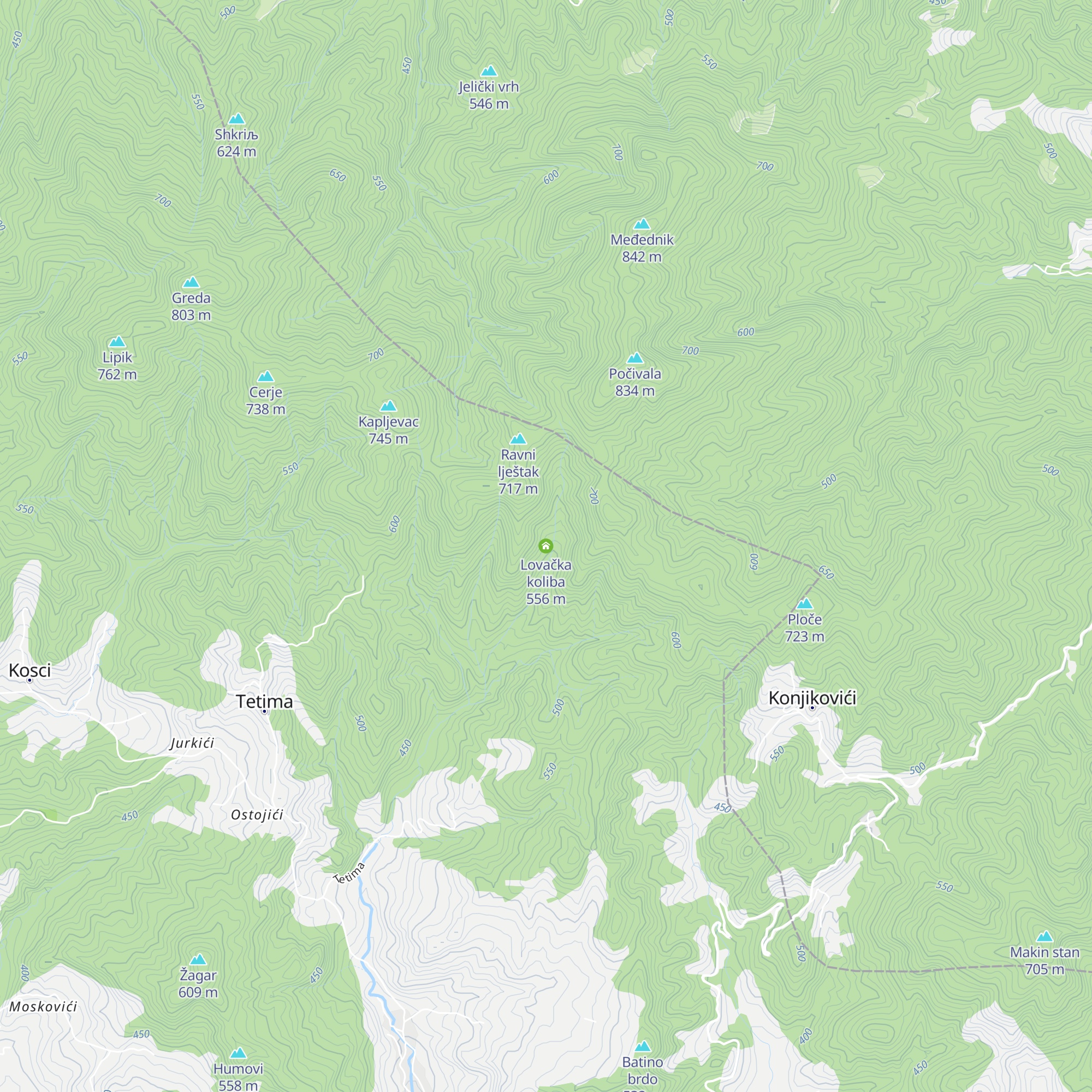 Lovačka koliba map