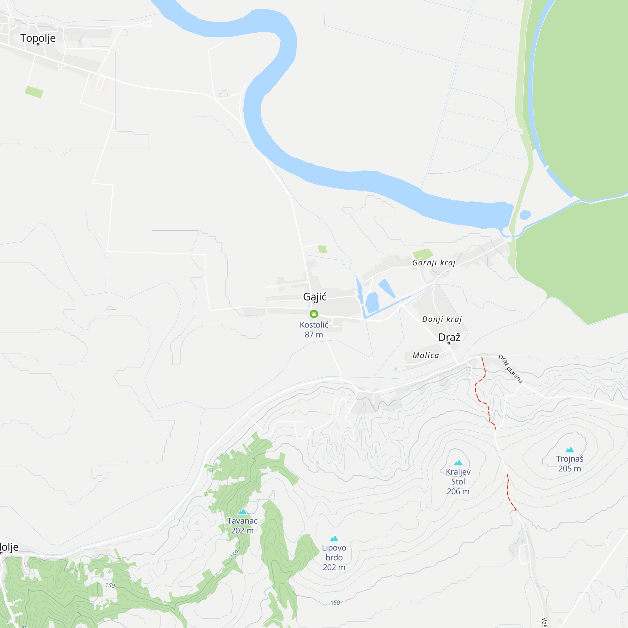 Kostolić map