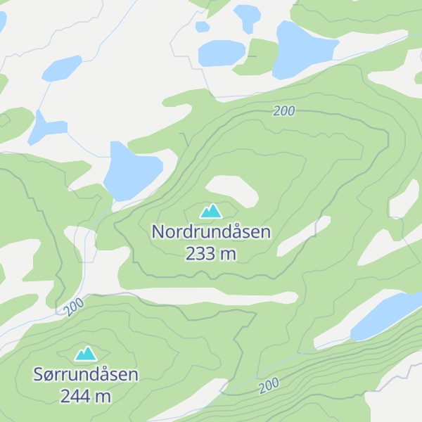 Map of Nordrundåsen
