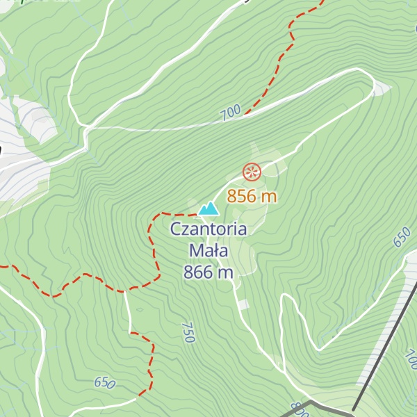 Map of Czantoria Mała