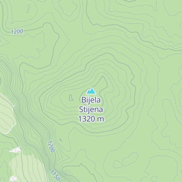 Map of Bijela Stijena