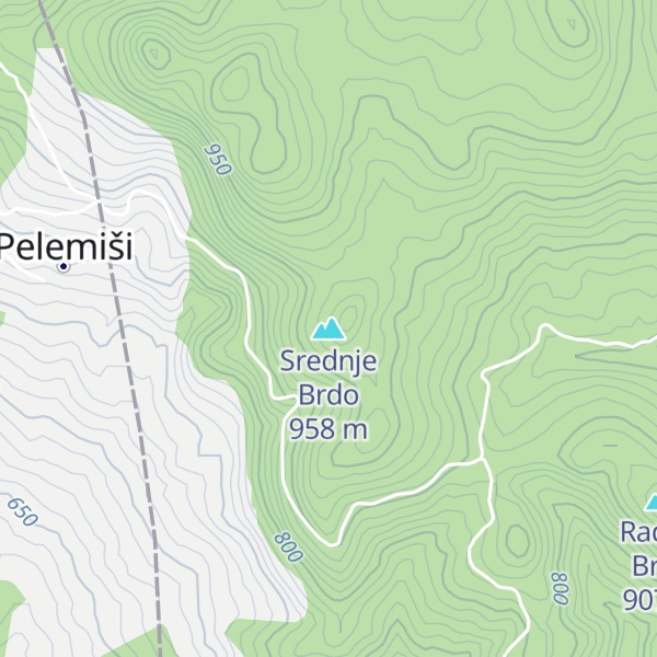Map of Srednje Brdo