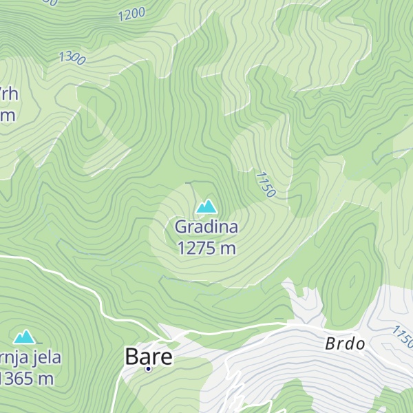 Map of Gradina
