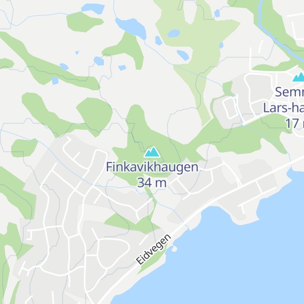 Map of Finkavikhaugen