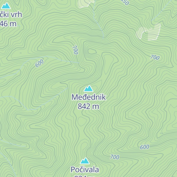 Map of Međednik