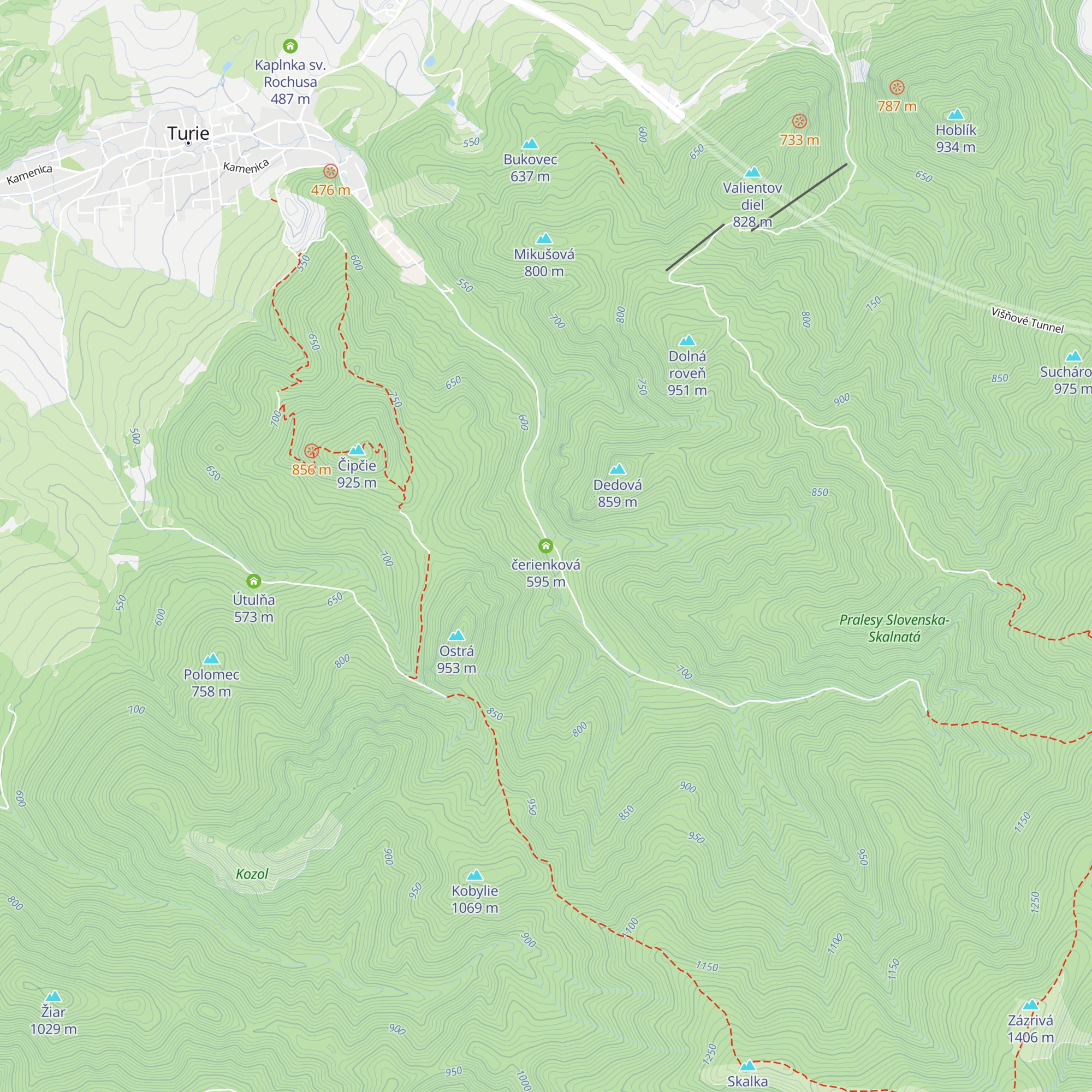 čerienková map