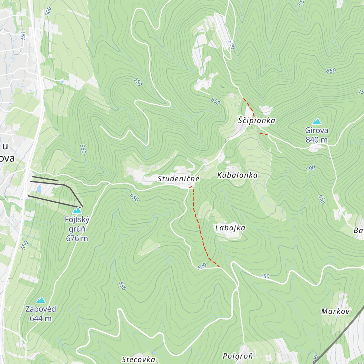 Horská chata Studeničné map