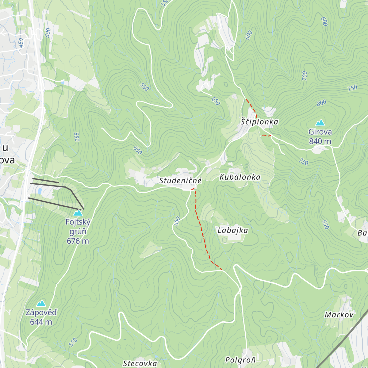Horská chata Studeničné map