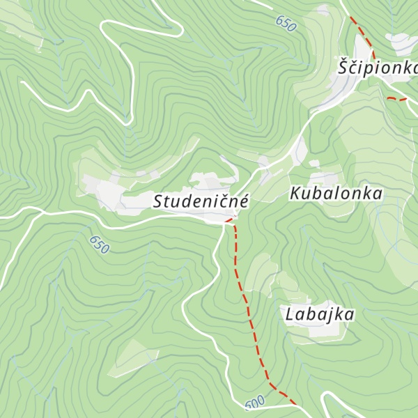 Map of Horská chata Studeničné