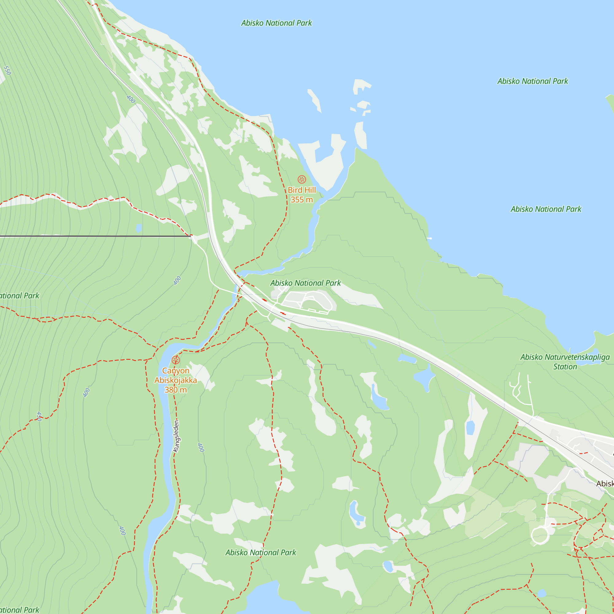 Abisko Nationalpark Visitor Centre map