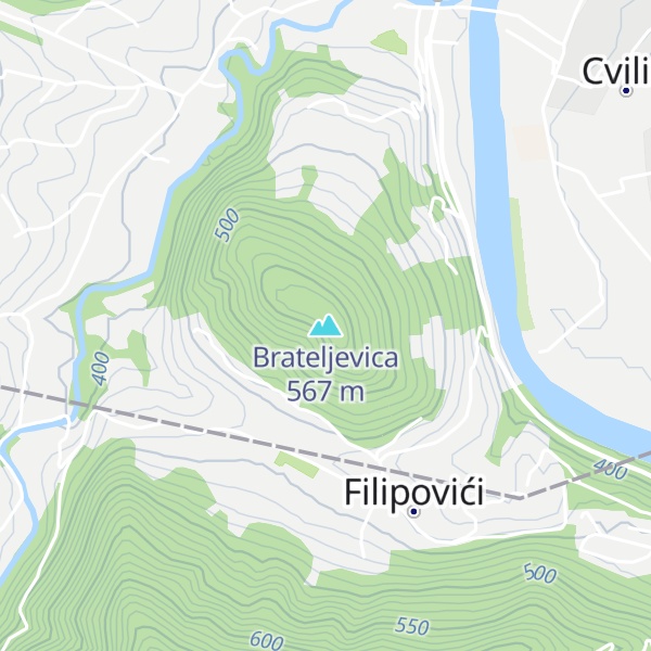 Map of Brateljevica
