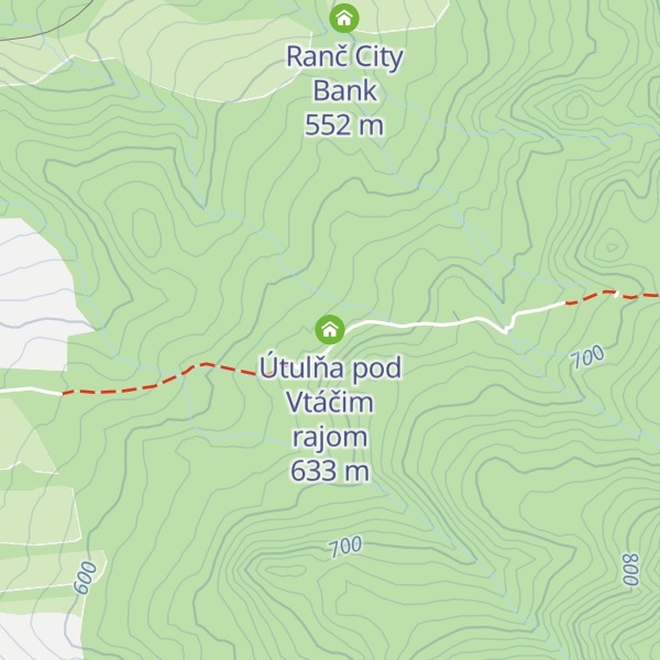 Map of Útulňa pod Vtáčim rajom