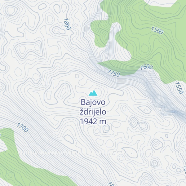 Map of Bajovo ždrijelo