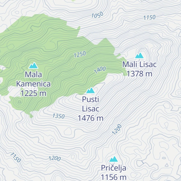 Map of Pusti Lisac
