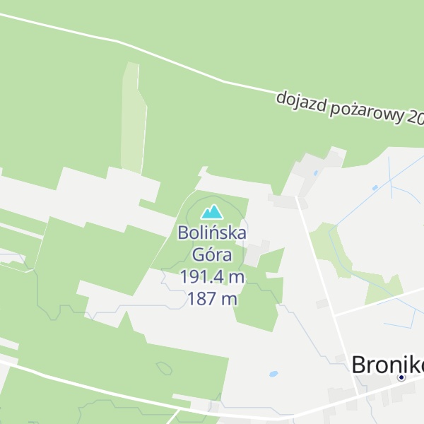 Map of Bolińska Góra 191.4 m