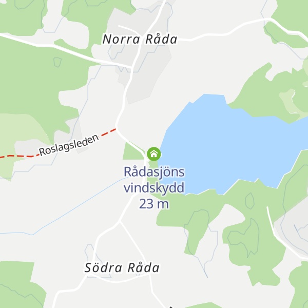 Map of Rådasjöns vindskydd