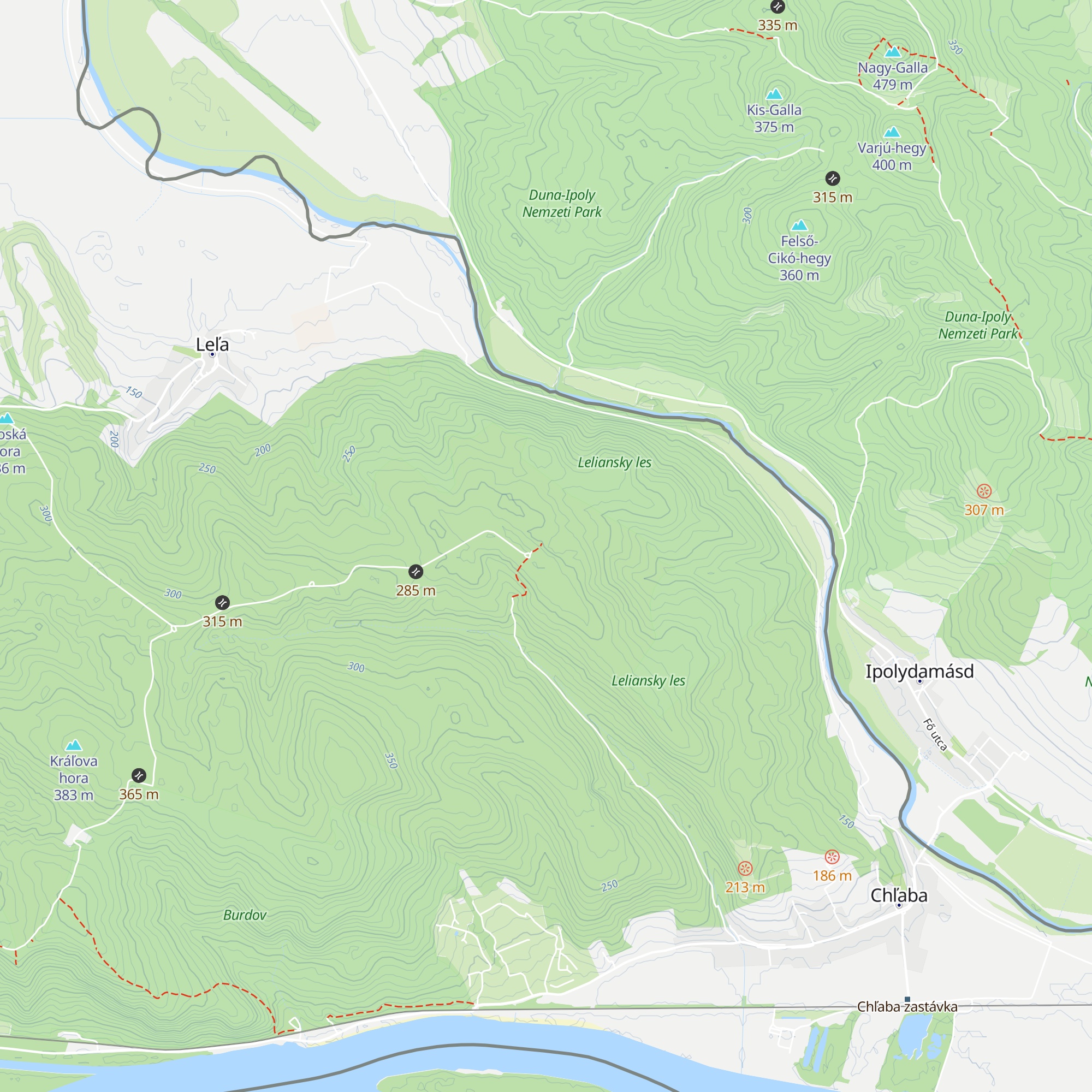 Chata Ipeľ map