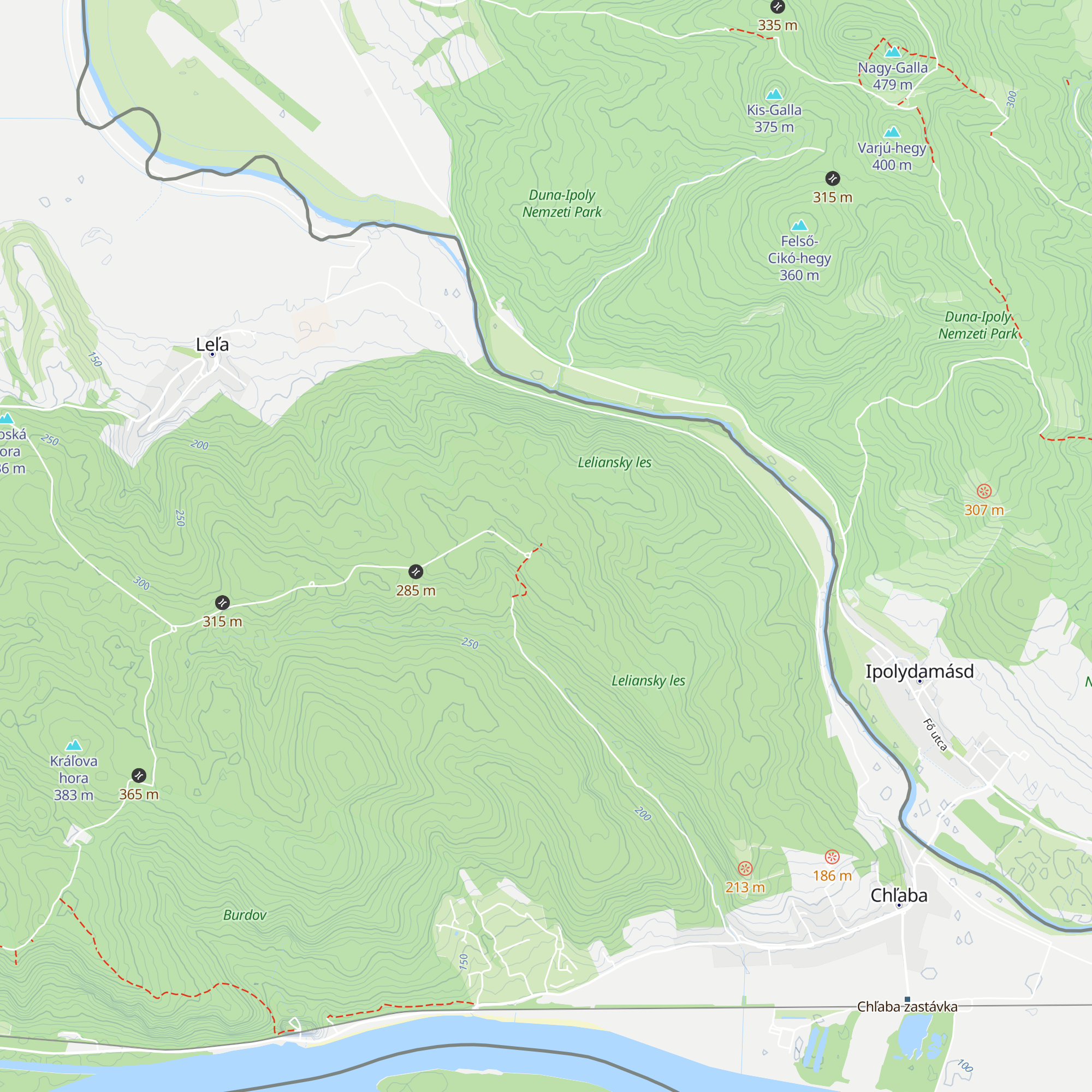 Chata Ipeľ map