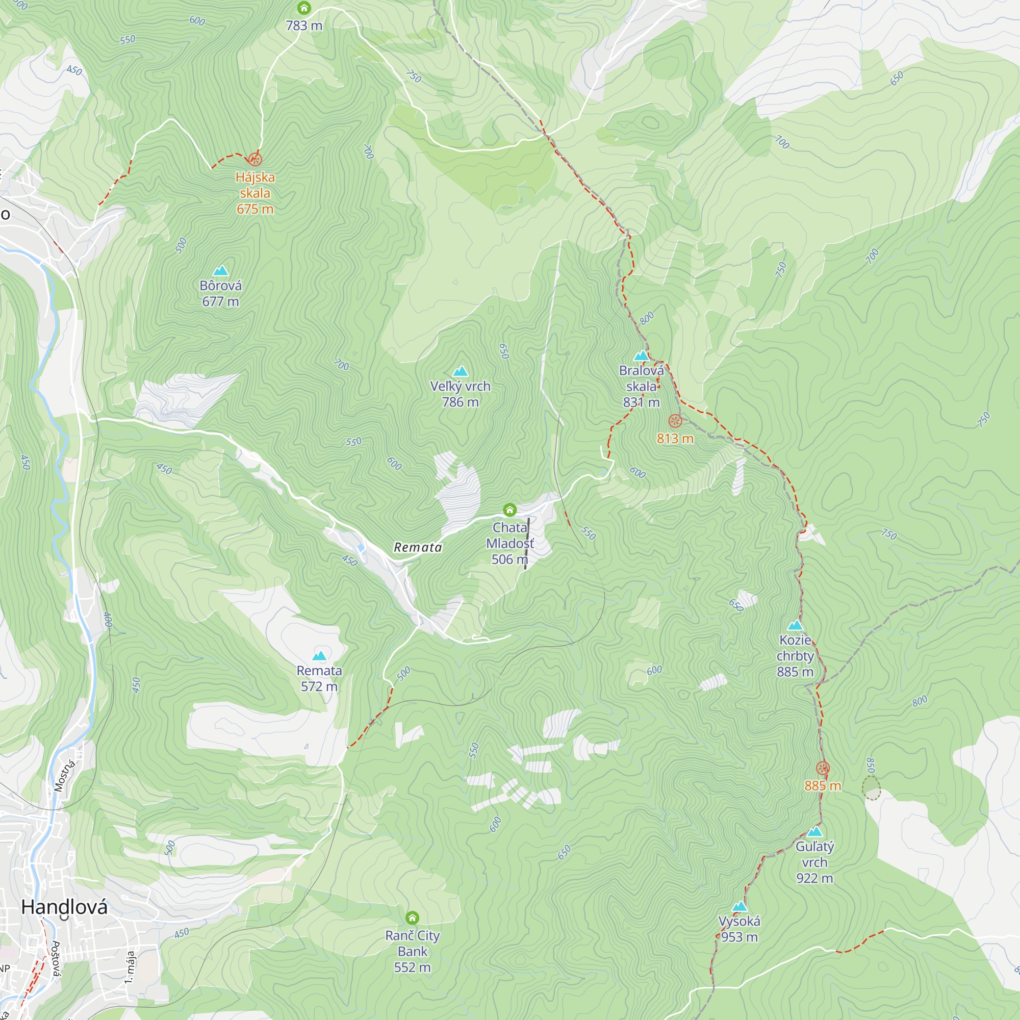 Chata Mladosť map
