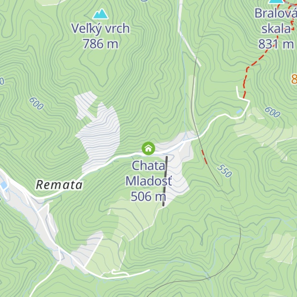 Map of Chata Mladosť