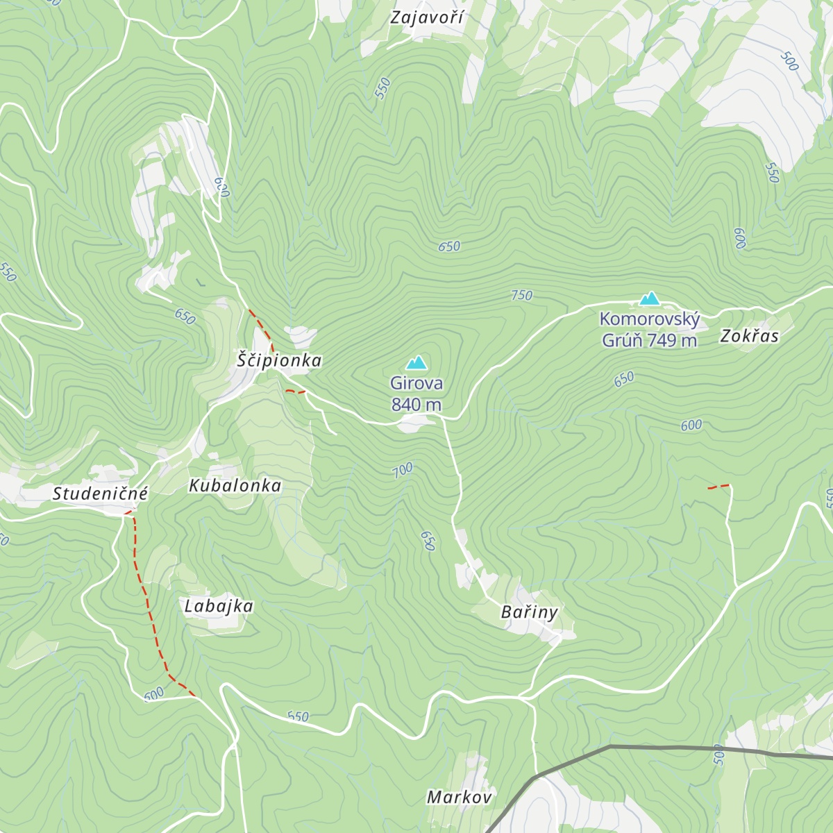 Chata Gírová map