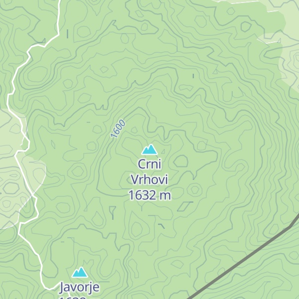 Map of Crni Vrhovi