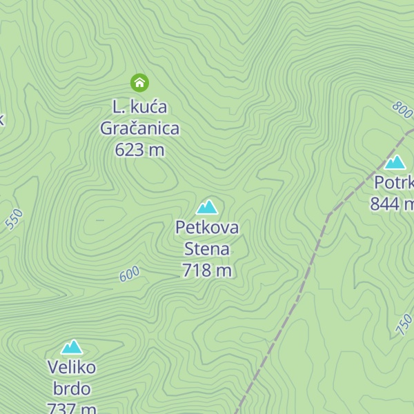 Map of Petkova Stena