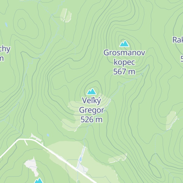 Map of Veľký Gregor