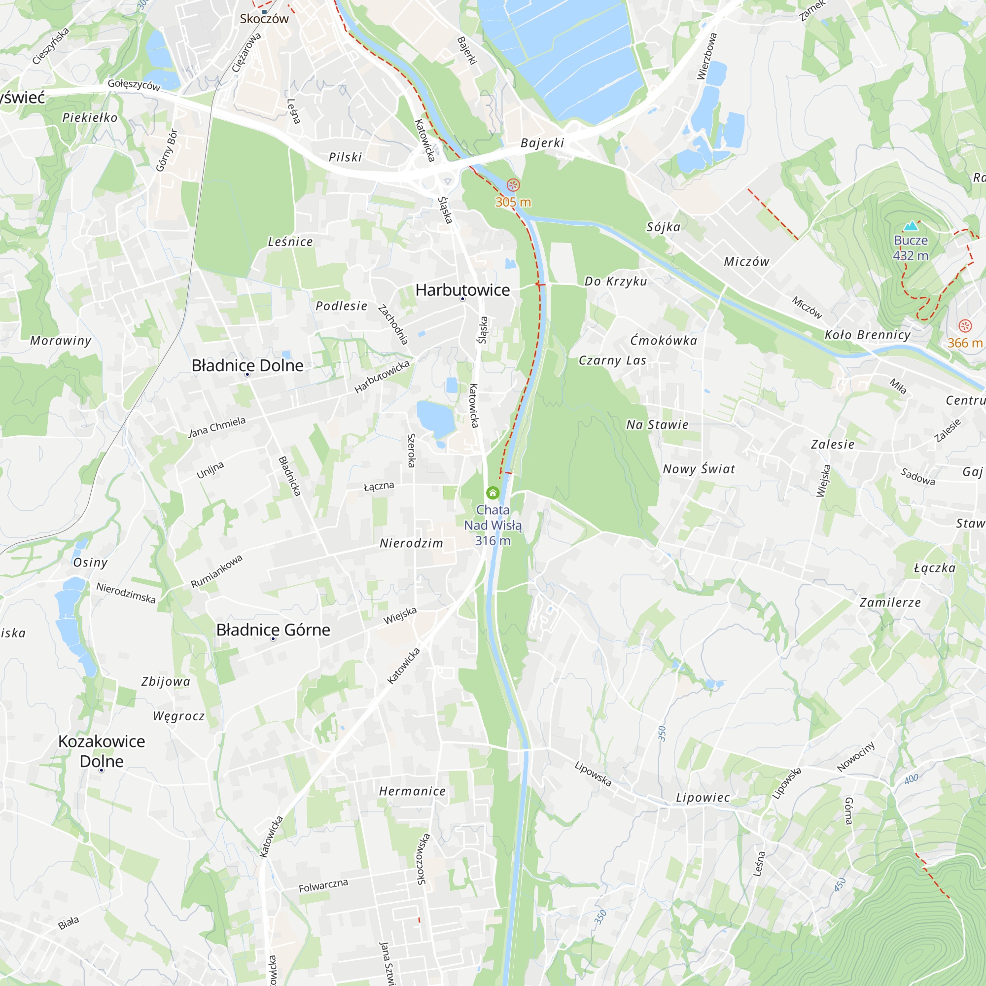 Chata Nad Wisłą map