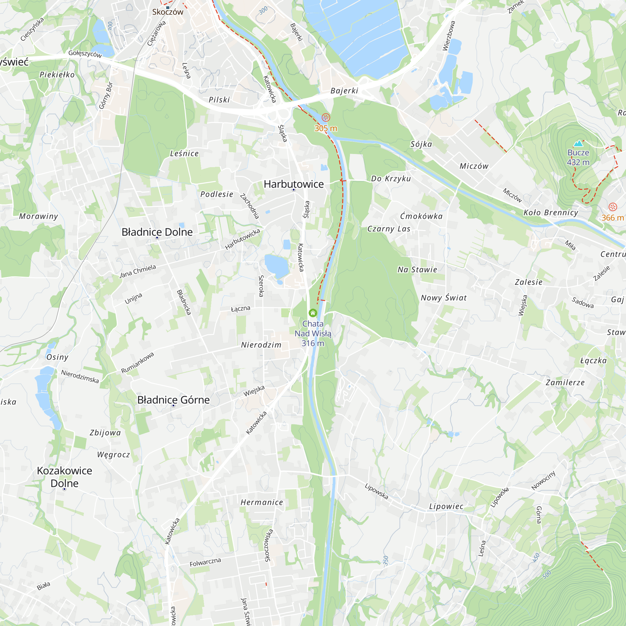 Chata Nad Wisłą map