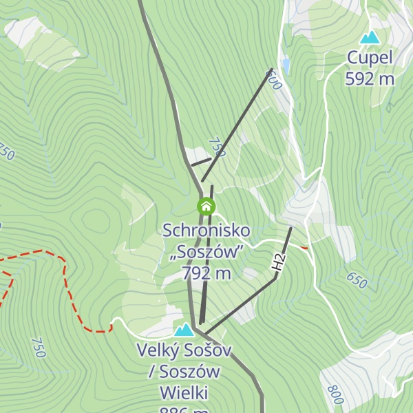 Map of Schronisko „Soszów”