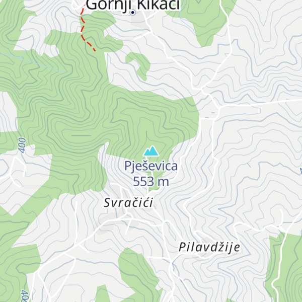 Map of Pješevica
