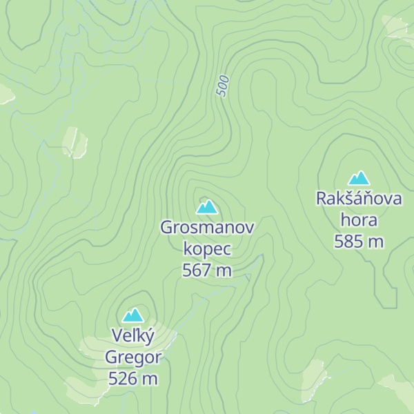 Map of Grosmanov kopec
