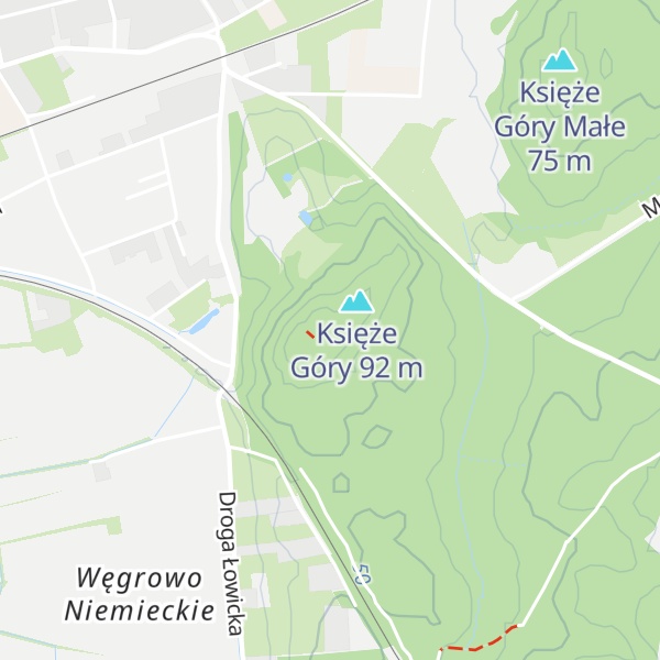 Map of Księże Góry Duże