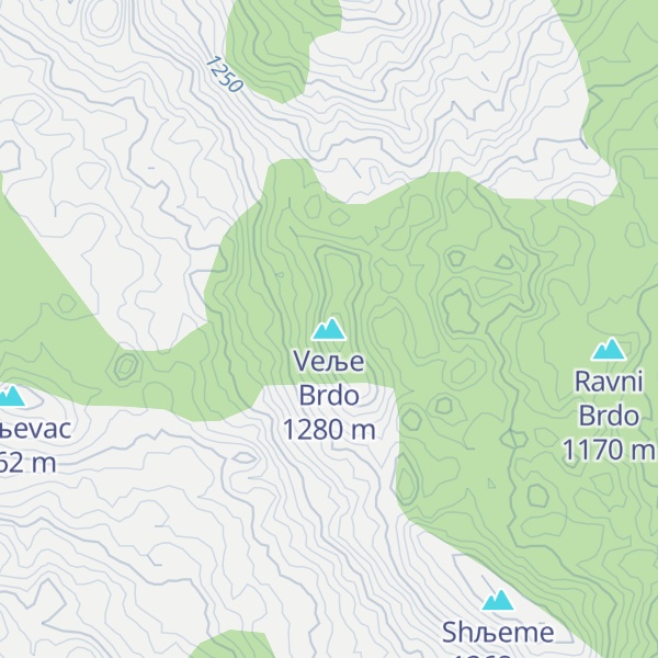 Map of Veљe Brdo