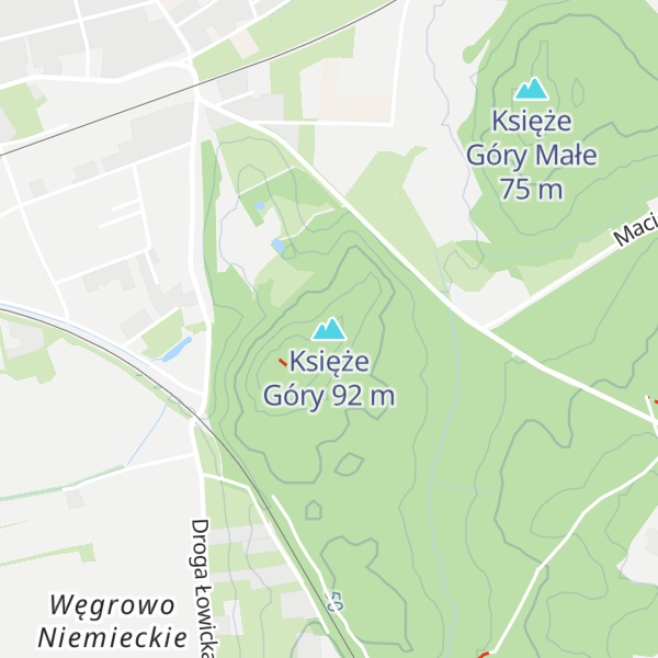 Map of Księże Góry