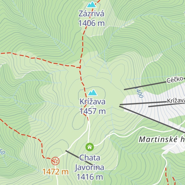 Map of Krížava