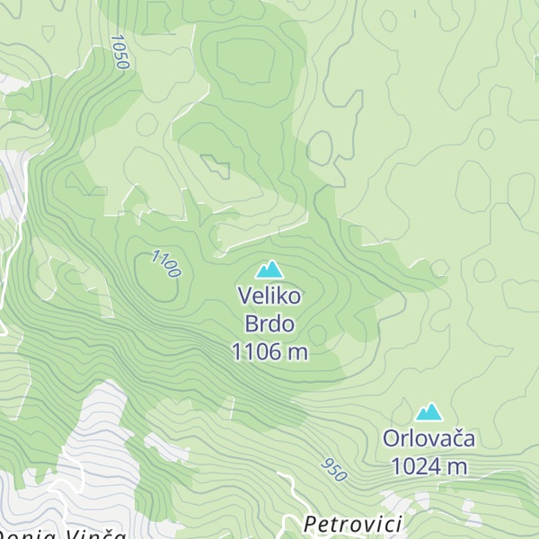 Map of Veliko Brdo