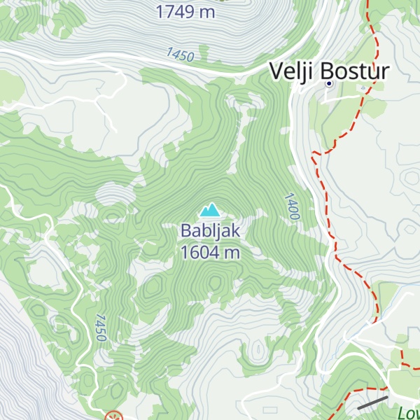 Map of Babljak
