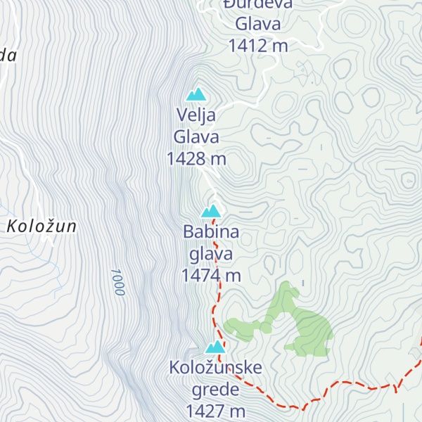Map of Babina glava