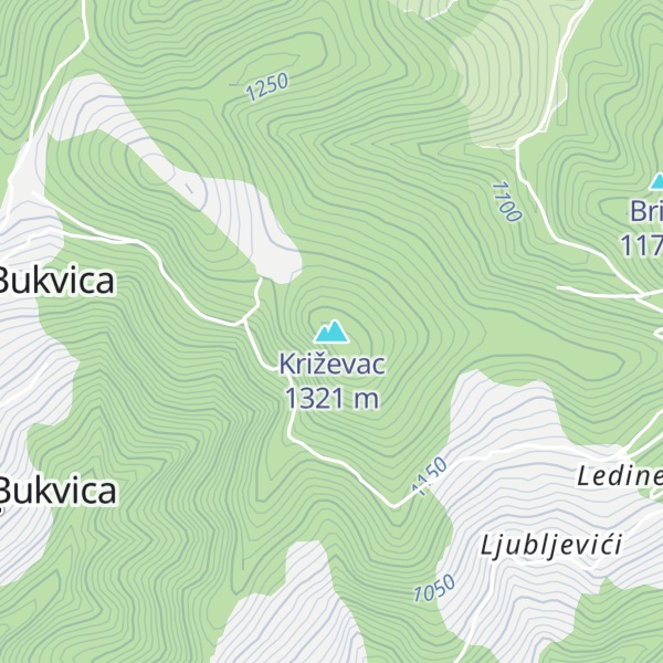 Map of Križevac